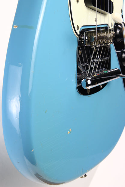 1965 Fender Mustang DAPHNE BLUE w/ Original Case - Kurt Cobain-type, L-Series, Small Headstock!