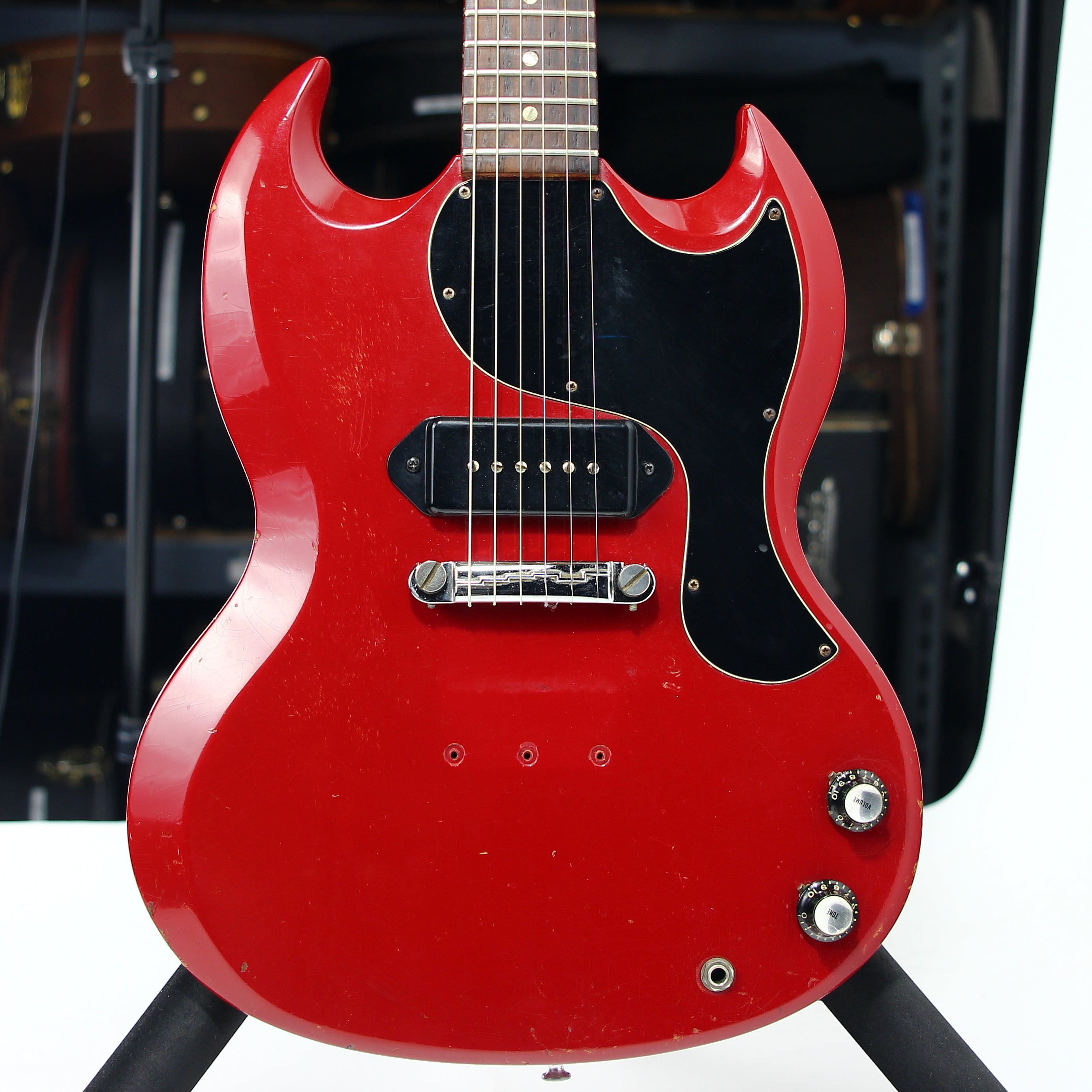 *SOLD*  1965 Gibson SG Junior EMBER RED Wide Nut Les Paul Jr. Custom Color