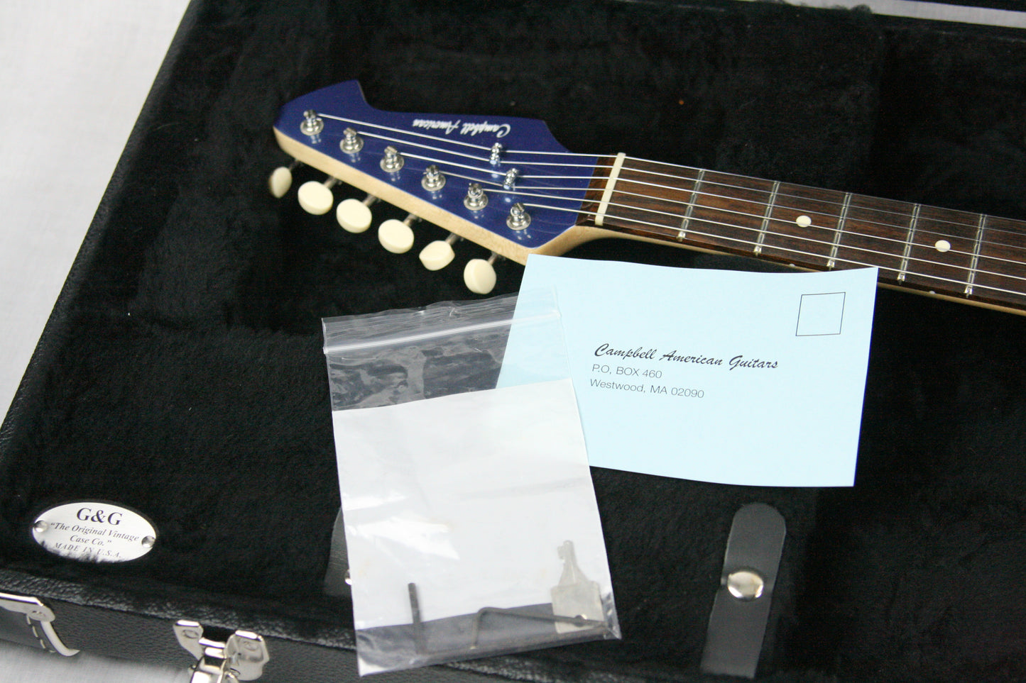 2012 Campbell American Space Biscuit Metallic Blue! Dimarzio Pickups, Nitro Finish