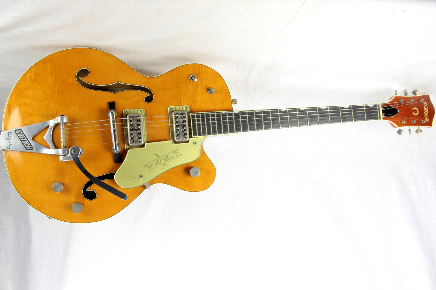 1961 Gretsch 6120 Chet Atkins Model w/ FLAME! Western Orange NO BINDING ISSUES