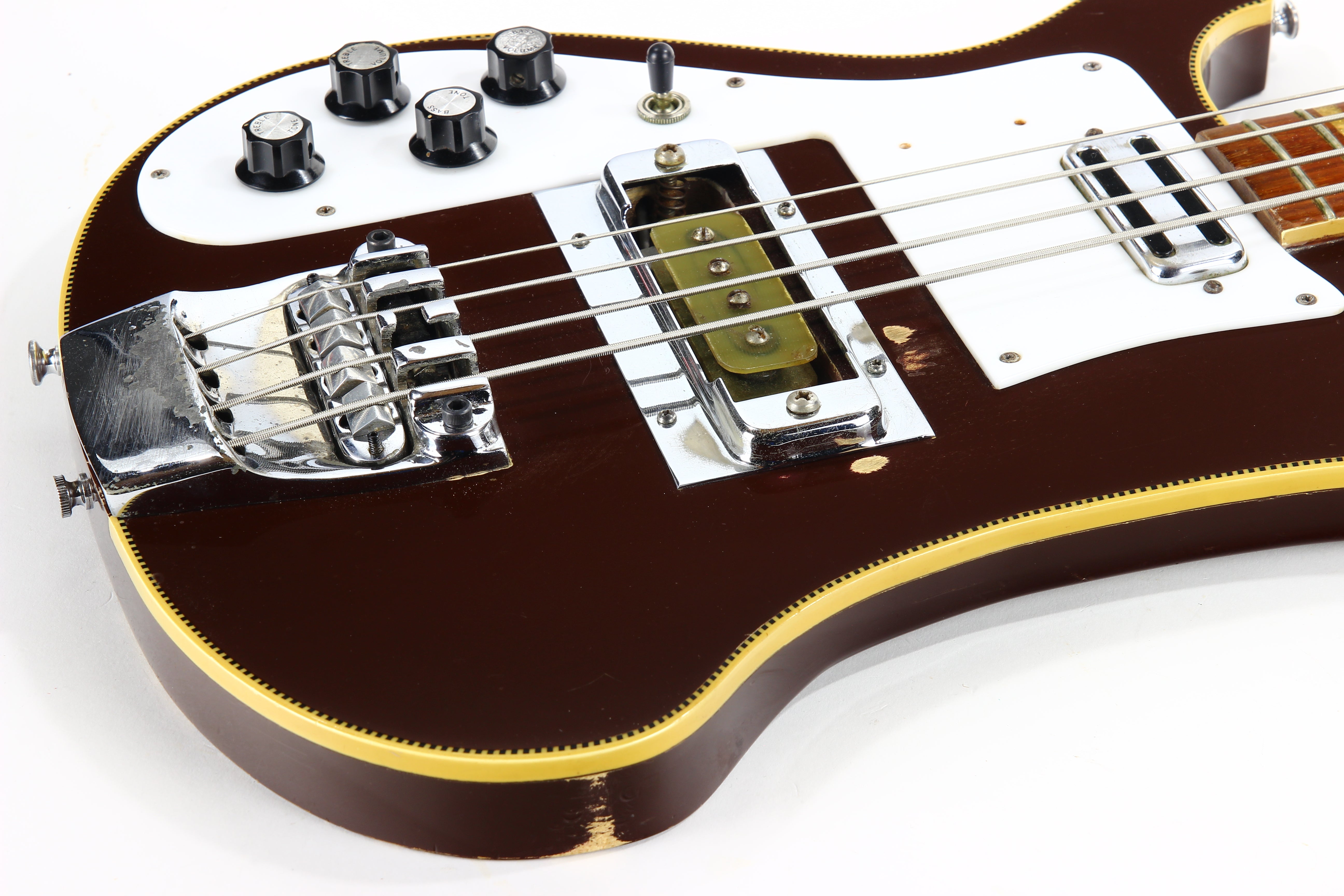 1969 Rickenbacker 4001 Bass Burgundyglo LEFT-HANDED -- EXTREMELY RARE ...