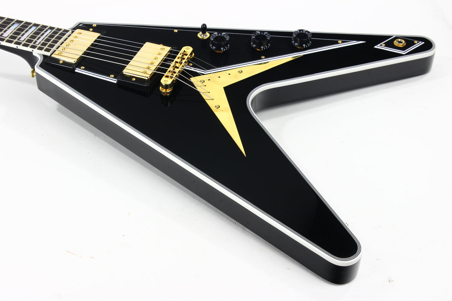 2021 Gibson Custom Shop Flying V Custom Ebony Fingerboard - Black Beauty Les Paul Appointments!