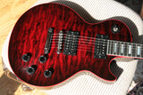 *SOLD*  2009 Gibson BLACK WIDOW Les Paul #1 of 25! Custom Shop Ebony Board, Black Red Stinger! Flametop! 1959 Neck!