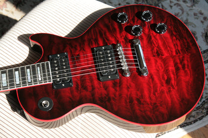 2009 Gibson BLACK WIDOW Les Paul #1 of 25! Custom Shop Ebony Board, Black Red Stinger! Flametop! 1959 Neck!