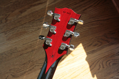 2009 Gibson BLACK WIDOW Les Paul #1 of 25! Custom Shop Ebony Board, Black Red Stinger! Flametop! 1959 Neck!