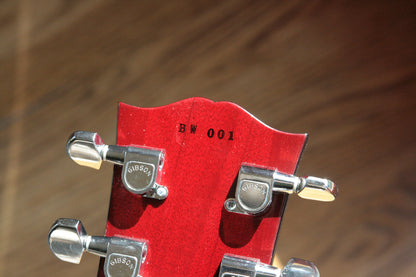 2009 Gibson BLACK WIDOW Les Paul #1 of 25! Custom Shop Ebony Board, Black Red Stinger! Flametop! 1959 Neck!