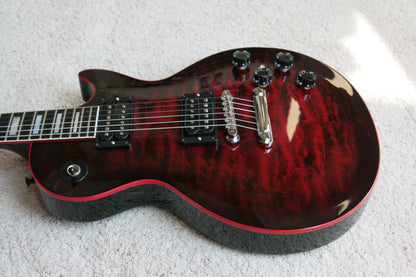 2009 Gibson BLACK WIDOW Les Paul #1 of 25! Custom Shop Ebony Board, Black Red Stinger! Flametop! 1959 Neck!