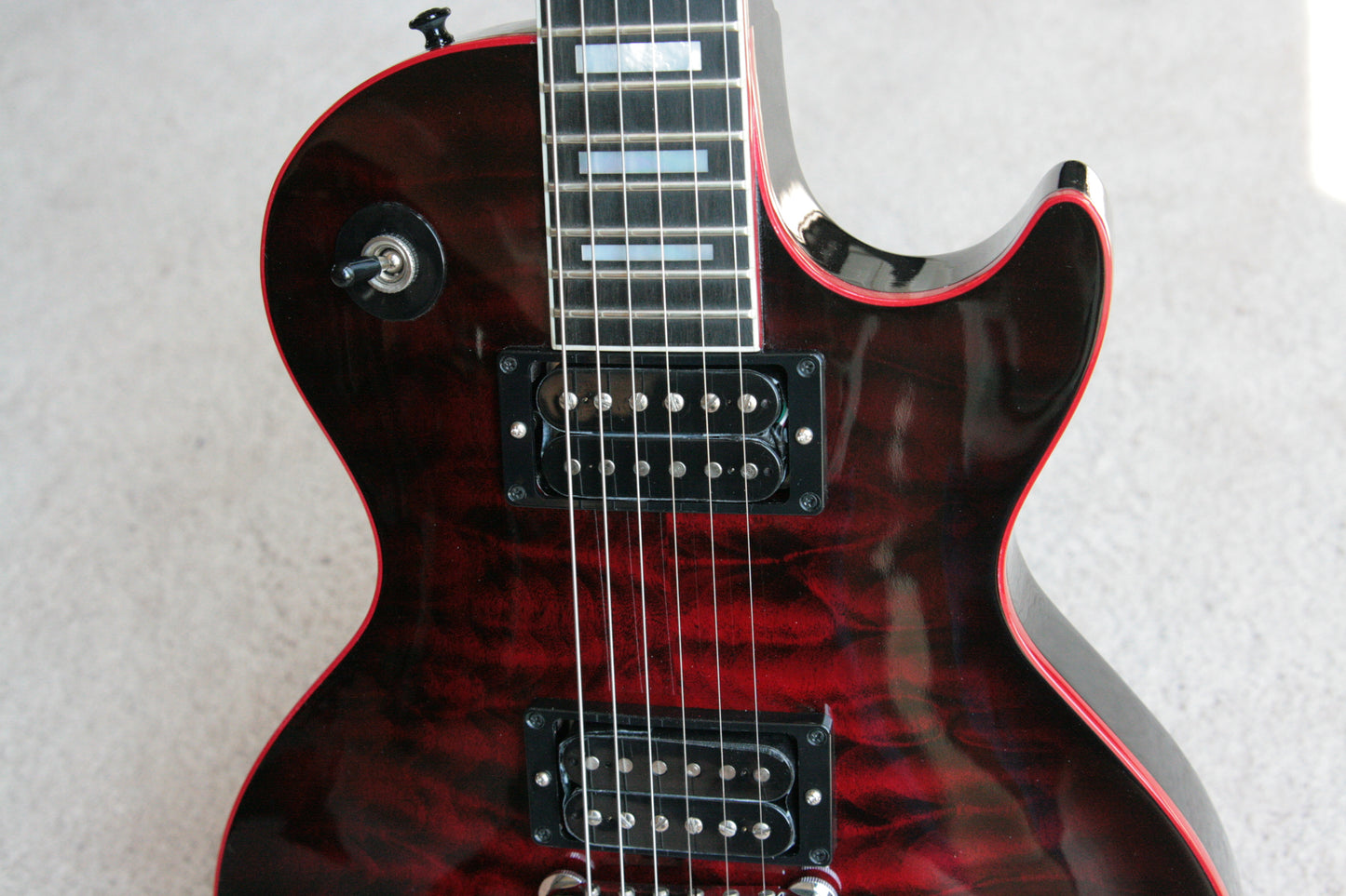 2009 Gibson BLACK WIDOW Les Paul #1 of 25! Custom Shop Ebony Board, Black Red Stinger! Flametop! 1959 Neck!