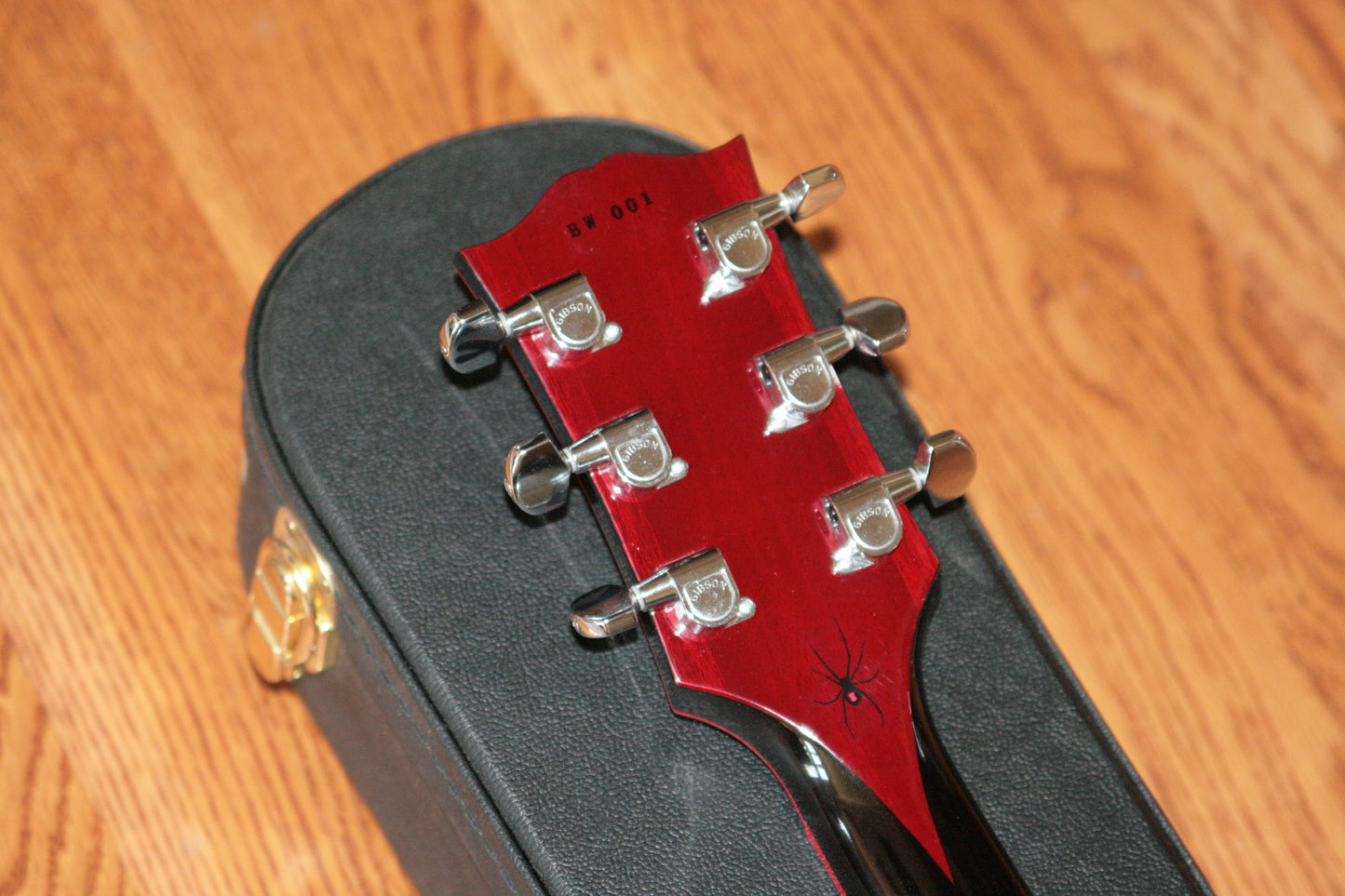 2009 Gibson BLACK WIDOW Les Paul #1 of 25! Custom Shop Ebony Board, Black Red Stinger! Flametop! 1959 Neck!