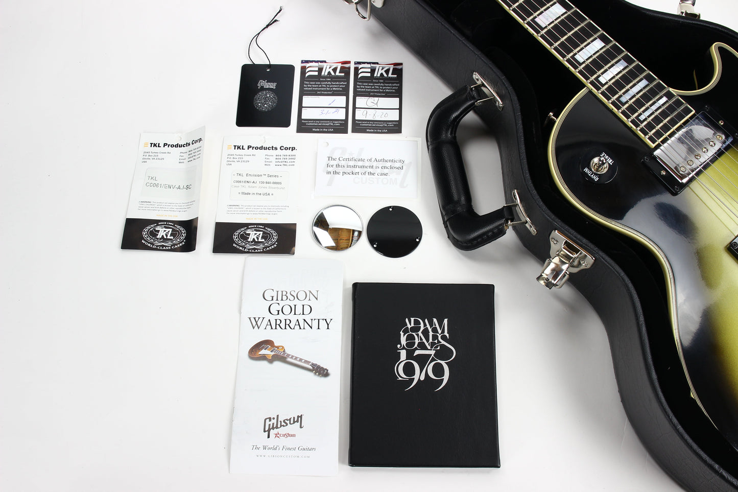 2020 Gibson ADAM JONES 1979 Les Paul Custom Shop Silverburst VOS Signature Model - Limited Edition