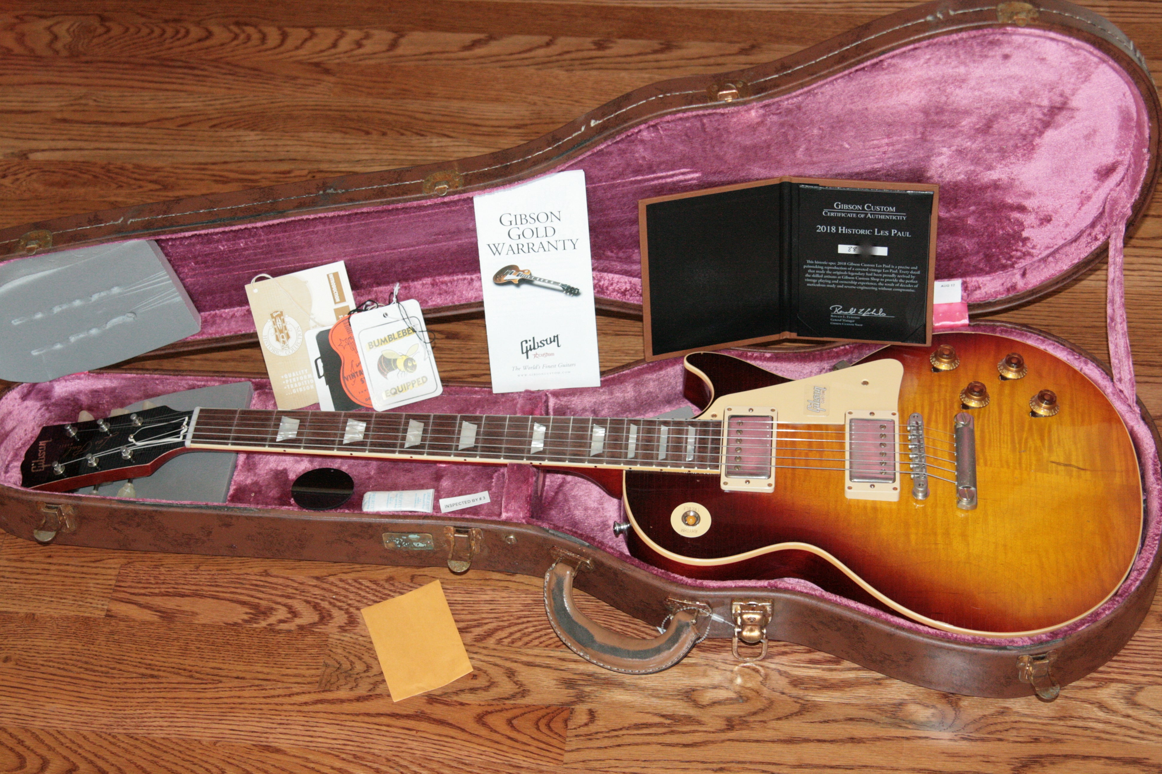 *SOLD*  2018 Gibson AGED 1958 Les Paul Historic Reissue! R8 58 Dark Bourbon Fade Custom Shop TH Specs