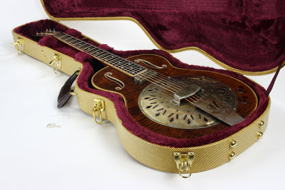 2021 Mule Resophonic MAVIS Electric Resonator - F-Hole, Flame Top & Neck, Volume/Tone Knobs!