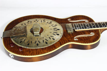 2021 Mule Resophonic MAVIS Electric Resonator - F-Hole, Flame Top & Neck, Volume/Tone Knobs!