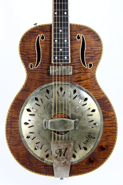 2021 Mule Resophonic MAVIS Electric Resonator - F-Hole, Flame Top & Neck, Volume/Tone Knobs!