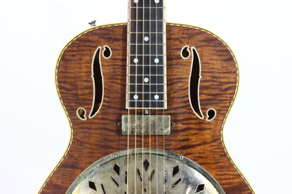 2021 Mule Resophonic MAVIS Electric Resonator - F-Hole, Flame Top & Neck, Volume/Tone Knobs!