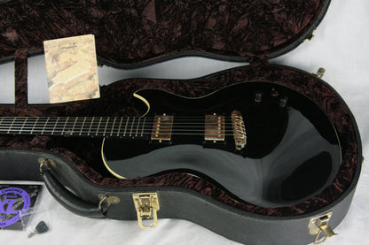 2004 Benedetto Benny Espresso Black #094 w/ OHSC! Jazz Archtop Hybrid Guitar Carved Spruce/Mahogany