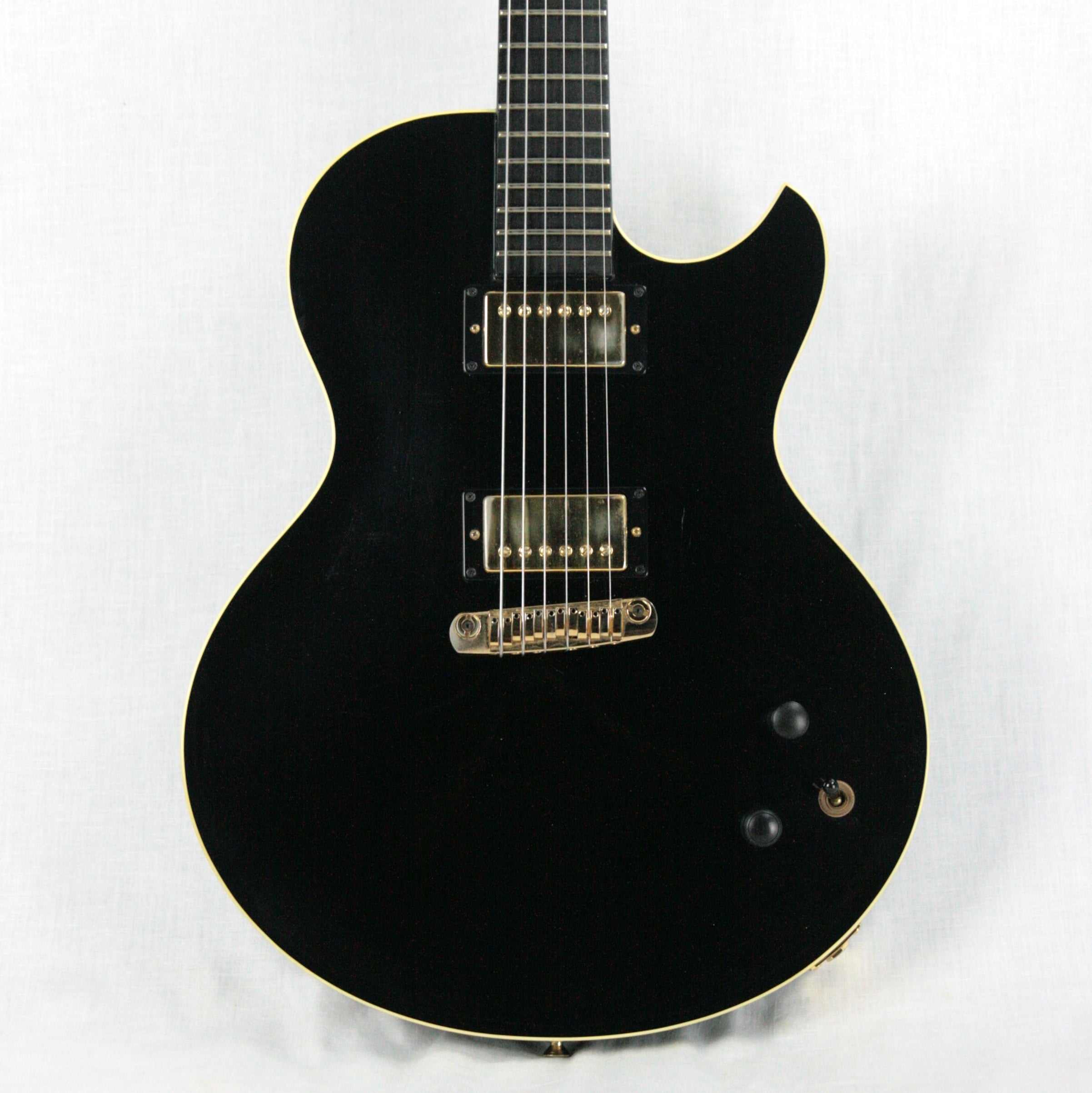 *SOLD*  2004 Benedetto Benny Espresso Black #094 w/ OHSC! Jazz Archtop Hybrid Guitar Carved Spruce/Mahogany