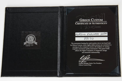 2008 Gibson Custom Shop 50th Anniversary '58 Korina Explorer - 7.8 lbs! 1958 Reissue - Nice Figuring!