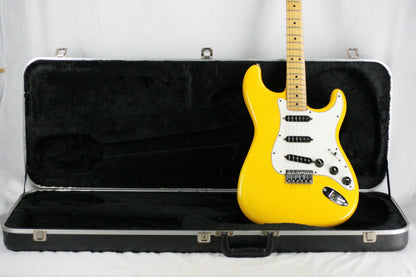 1981 Fender MONACO YELLOW Stratocaster International Color Series Strat 1979 1970's Hardtail