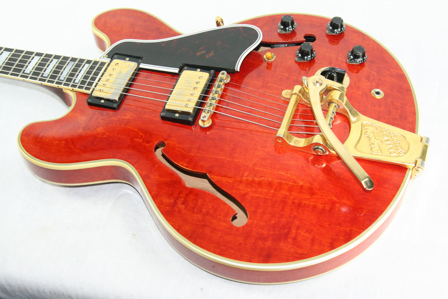 1960 Gibson ES-355 TDSV! CLEAN, PAF's, Watermelon Cherry w/ FLAME! Bigsby