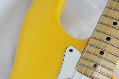 1981 Fender MONACO YELLOW Stratocaster International Color Series Strat 1979 1970's Hardtail