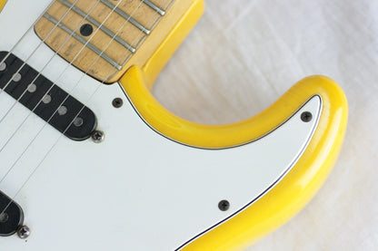 1981 Fender MONACO YELLOW Stratocaster International Color Series Strat 1979 1970's Hardtail