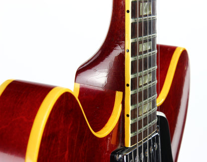 1967 Gibson ES-335 TDC Cherry Red | Dual Patent Number Sticker Humbuckers, Vintage Semi-Hollow Body ES335