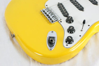 1981 Fender MONACO YELLOW Stratocaster International Color Series Strat 1979 1970's Hardtail