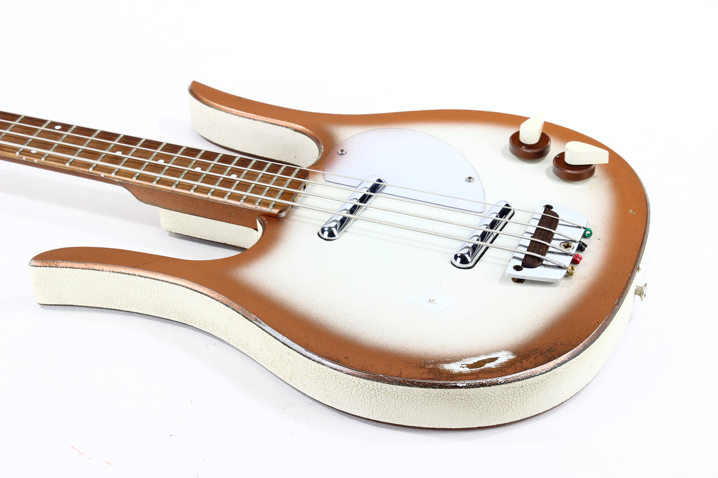 1963 Danelectro Longhorn Vintage Electric Bass Copper Burst - 2 Lipstick Pickups, Rare