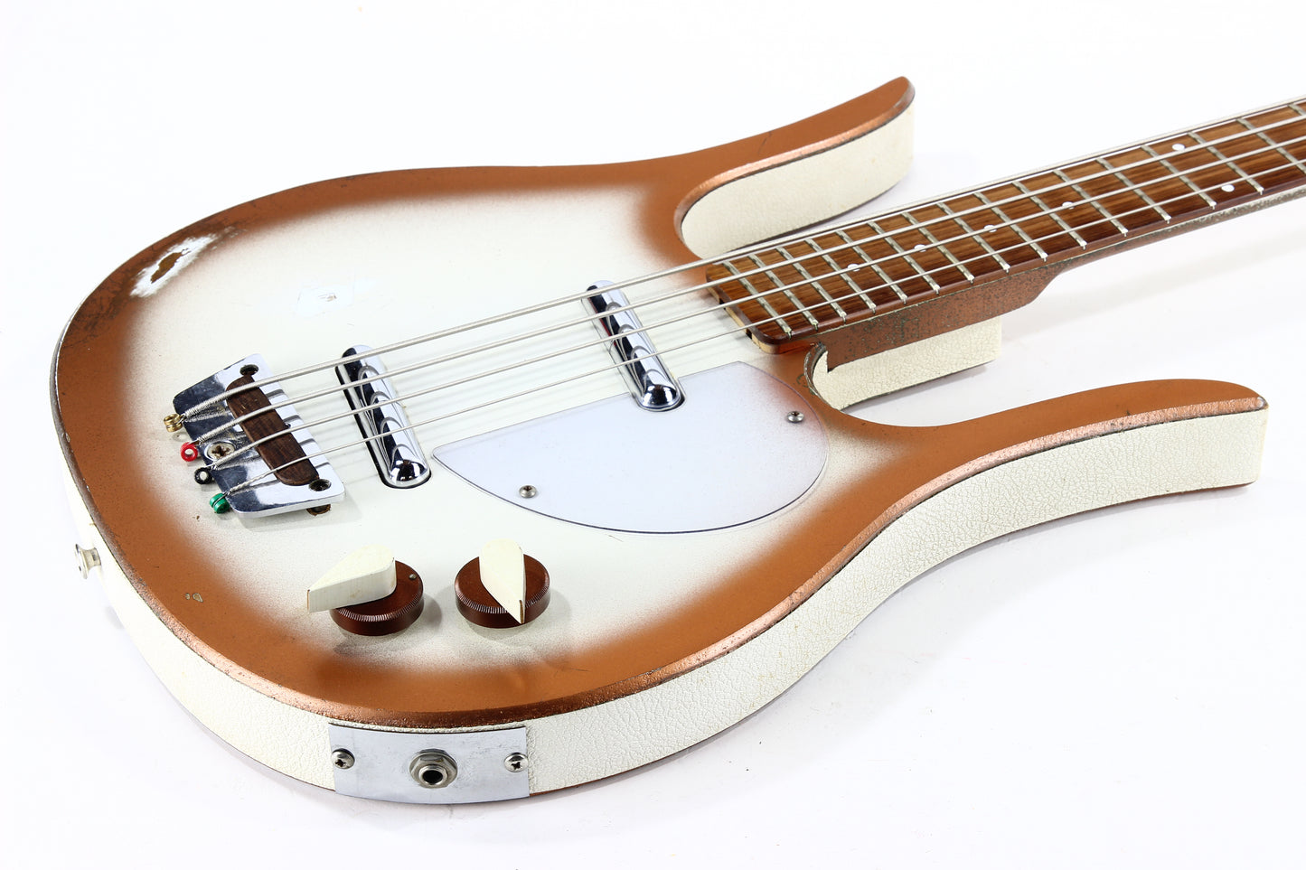 1963 Danelectro Longhorn Vintage Electric Bass Copper Burst - 2 Lipstick Pickups, Rare
