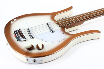 1963 Danelectro Longhorn Vintage Electric Bass Copper Burst - 2 Lipstick Pickups, Rare
