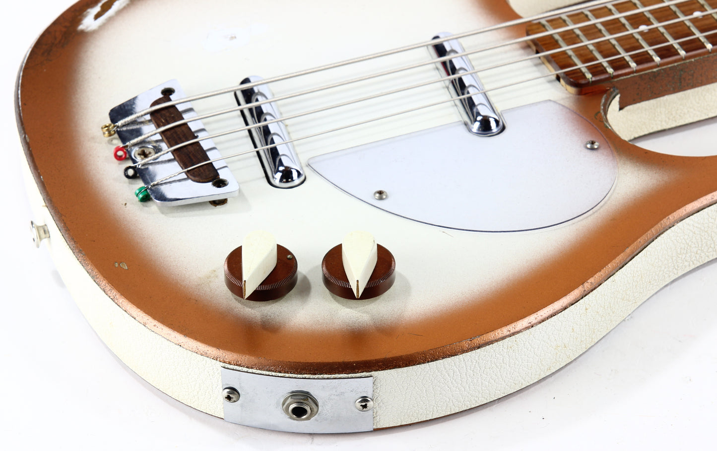 1963 Danelectro Longhorn Vintage Electric Bass Copper Burst - 2 Lipstick Pickups, Rare
