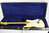 *SOLD*  1974 Fender Stratocaster Olympic White! 1970's Strat w/ Staggered Pole Pickups! Maple Neck! Hardtail