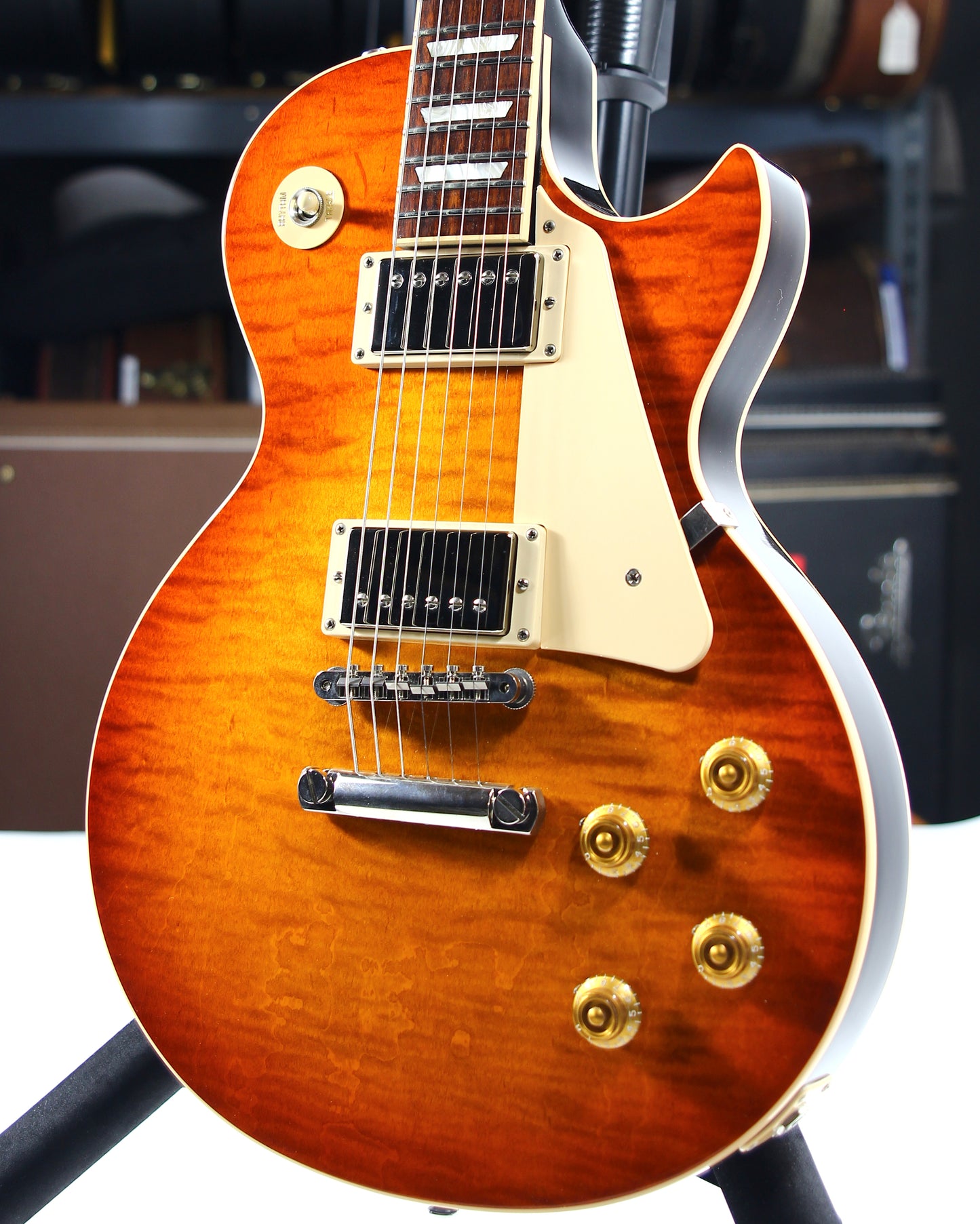 2016 Gibson Memphis ES Les Paul NO F-HOLE! Flametop Plus Limited Edition -- Standard 335 figured