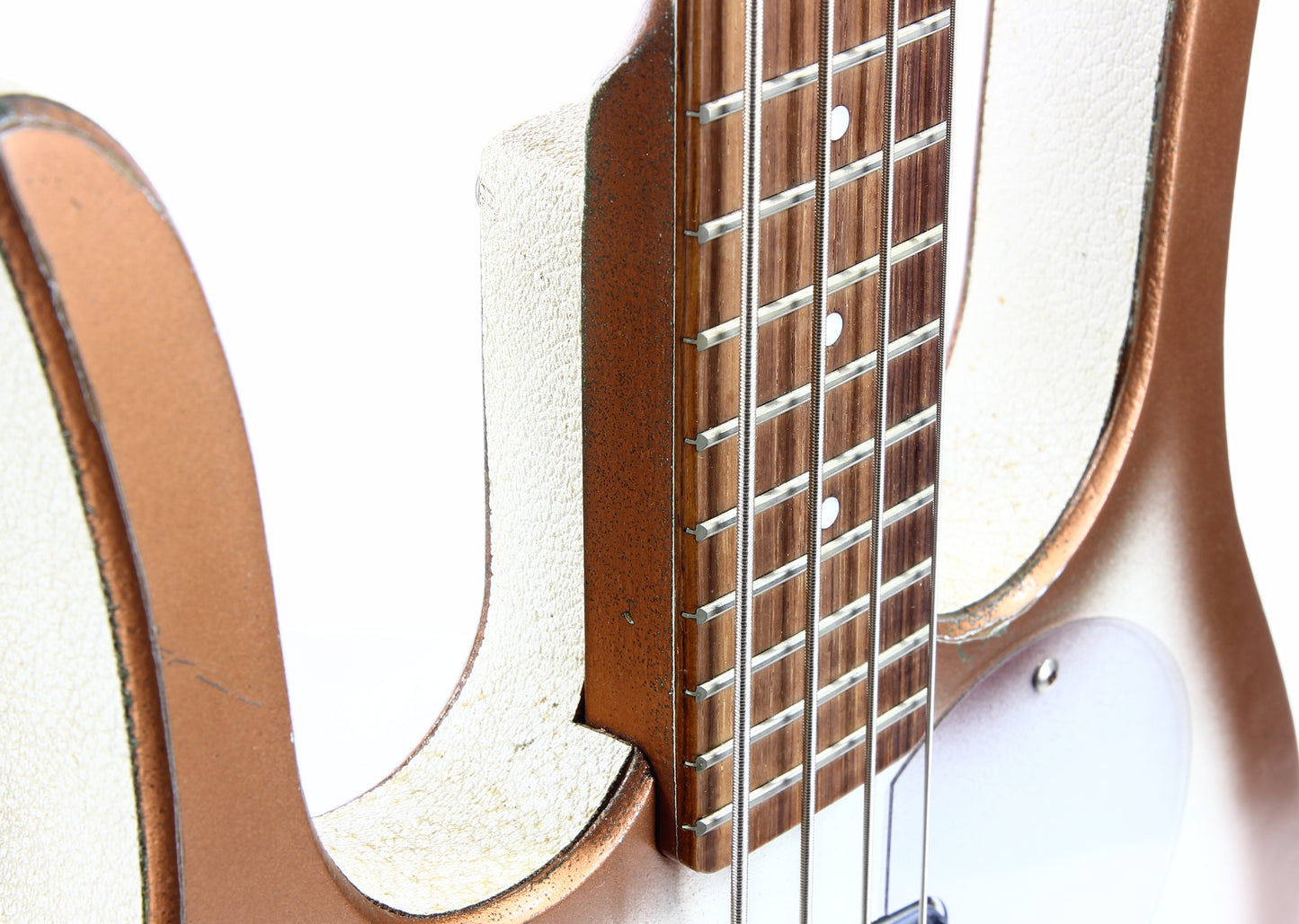 1963 Danelectro Longhorn Vintage Electric Bass Copper Burst - 2 Lipstick Pickups, Rare