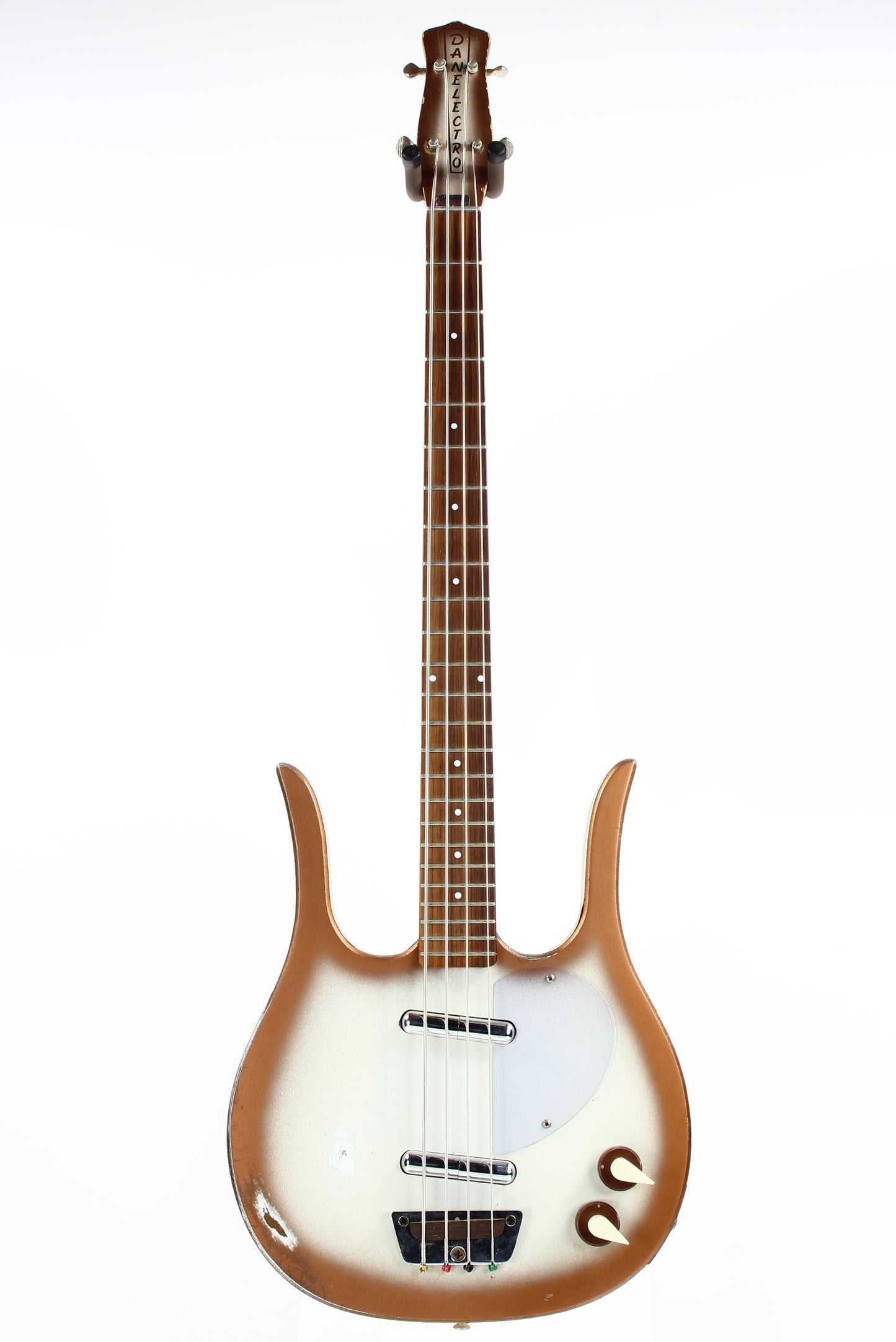 1963 Danelectro Longhorn Vintage Electric Bass Copper Burst - 2 Lipstick Pickups, Rare