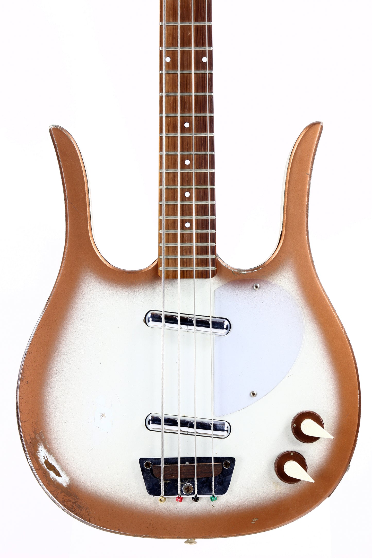 1963 Danelectro Longhorn Vintage Electric Bass Copper Burst - 2 Lipstick Pickups, Rare