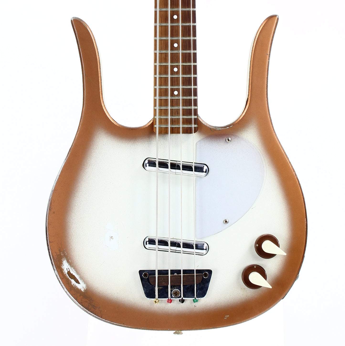 1963 Danelectro Longhorn Vintage Electric Bass Copper Burst - 2 Lipstick Pickups, Rare