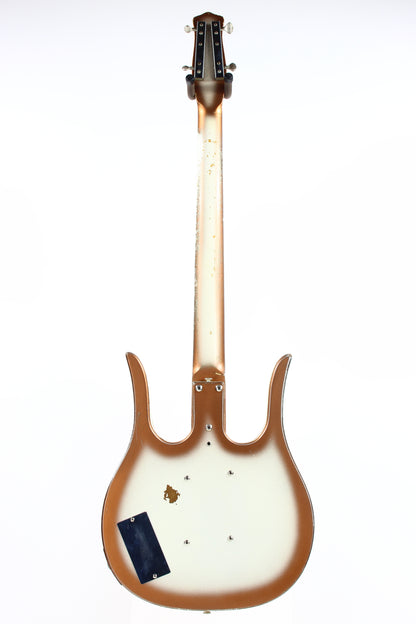1963 Danelectro Longhorn Vintage Electric Bass Copper Burst - 2 Lipstick Pickups, Rare