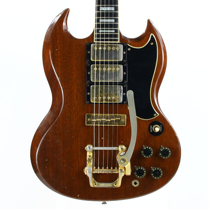 1973 Gibson SG Custom Walnut w/ Bigsby, 3 Pickups! 1970's SG Les Paul! NO BREAKS!