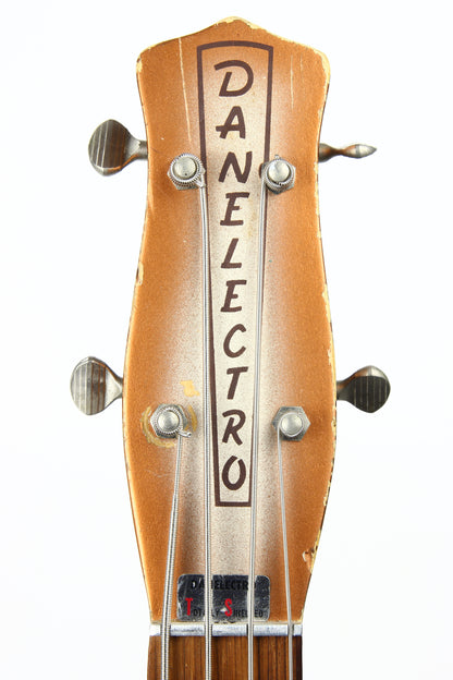 1963 Danelectro Longhorn Vintage Electric Bass Copper Burst - 2 Lipstick Pickups, Rare