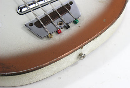 1963 Danelectro Longhorn Vintage Electric Bass Copper Burst - 2 Lipstick Pickups, Rare