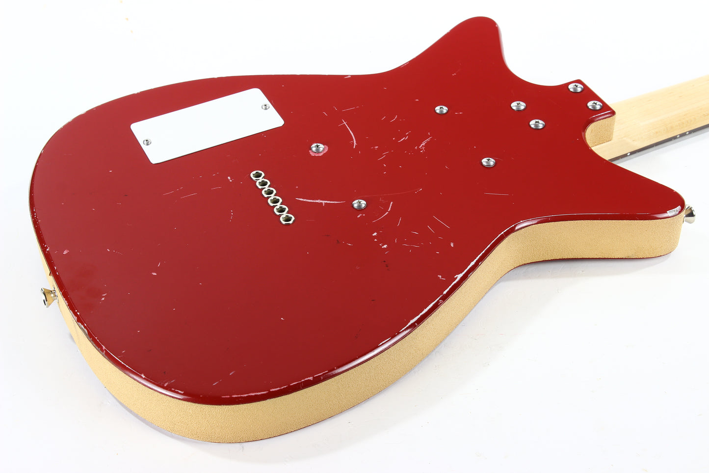 Jerry Jones Neptune Shorthorn 2 Pickup Guitar - Cool Relic! Red, Lipstick Pickups! Jimmy Page Sounds!