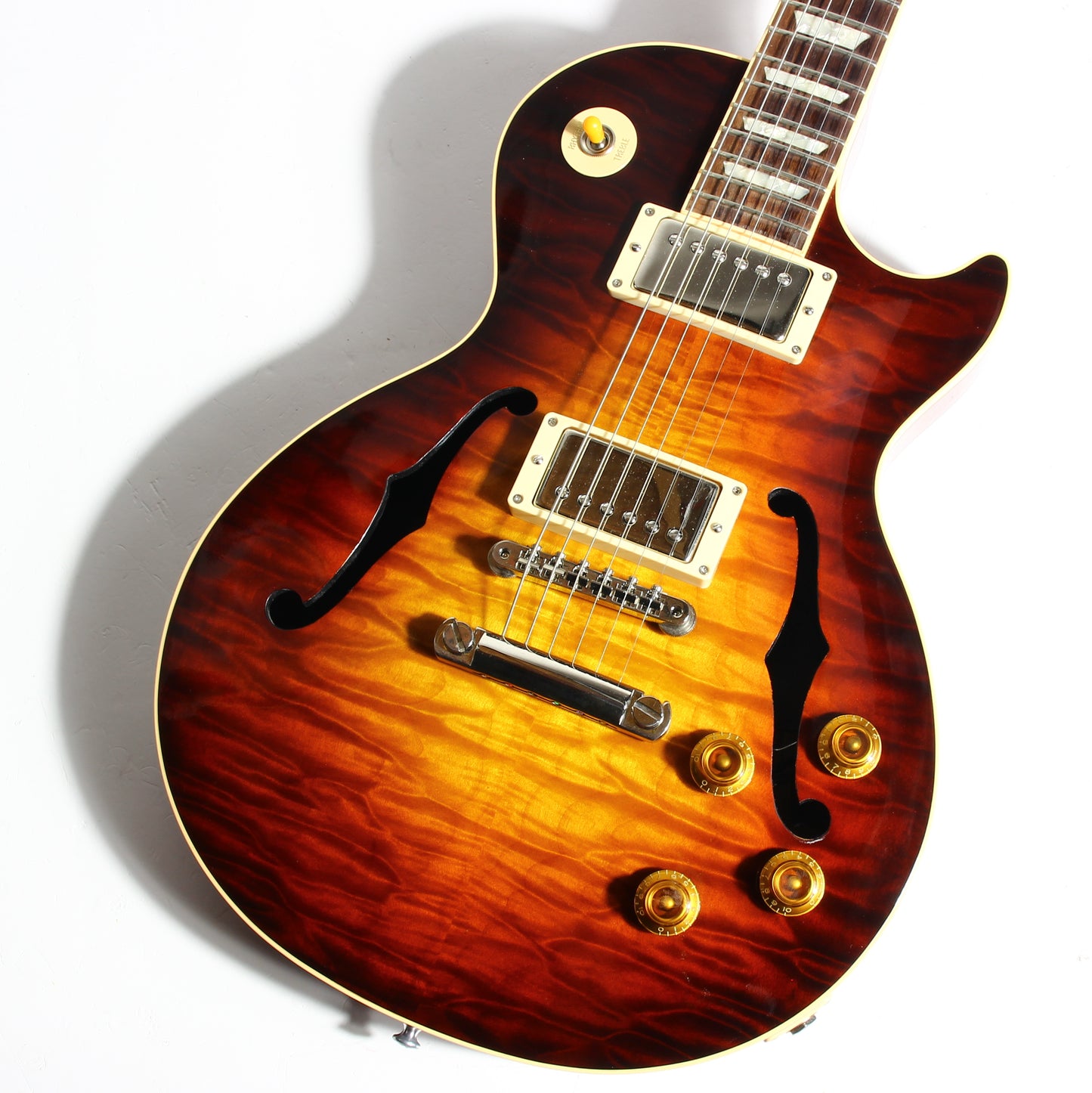 RARE 1997 Gibson Custom Shop Les Paul Florentine Standard KILLER QUILT Hollowbody ES - Yamano Special Quote 1959