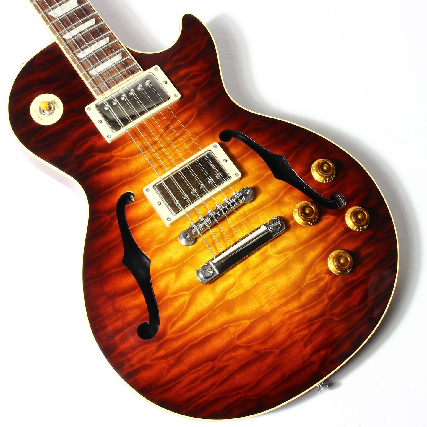 RARE 1997 Gibson Custom Shop Les Paul Florentine Standard KILLER QUILT Hollowbody ES - Yamano Special Quote 1959