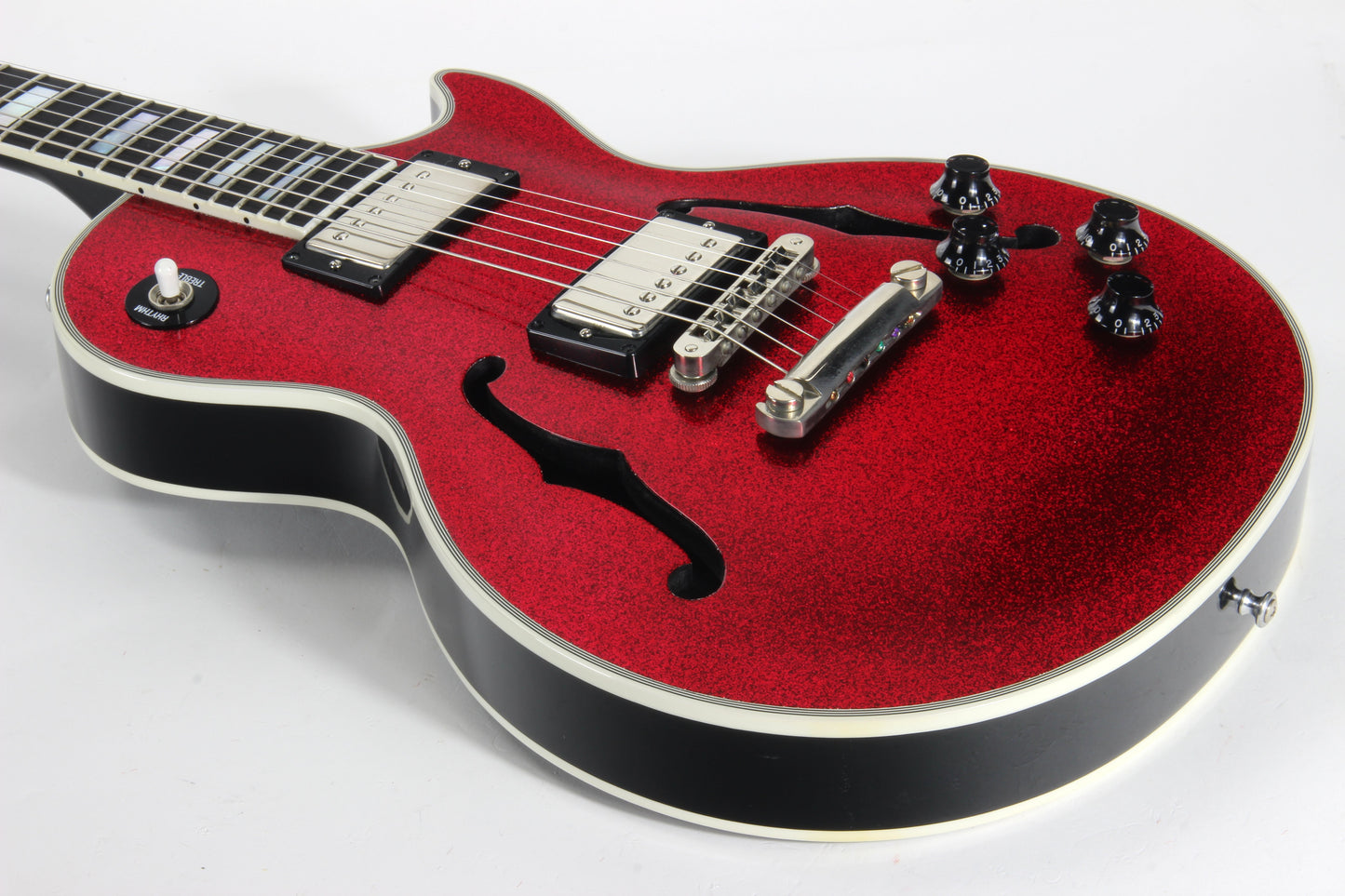 1997 Gibson Custom Shop Les Paul ES Florentine RED SPARKLE Hollowbody -- Noel Gallagher Oasis