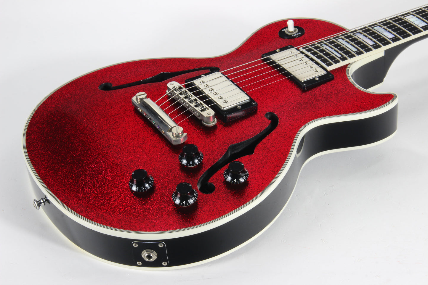 1997 Gibson Custom Shop Les Paul ES Florentine RED SPARKLE Hollowbody -- Noel Gallagher Oasis