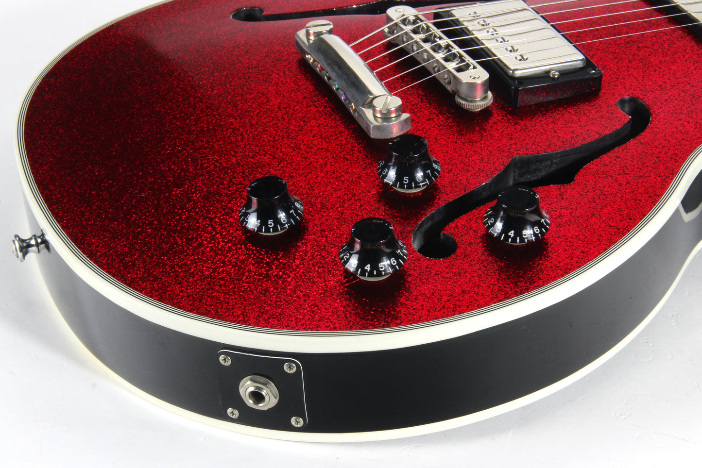 1997 Gibson Custom Shop Les Paul ES Florentine RED SPARKLE Hollowbody -- Noel Gallagher Oasis