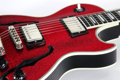 1997 Gibson Custom Shop Les Paul ES Florentine RED SPARKLE Hollowbody -- Noel Gallagher Oasis