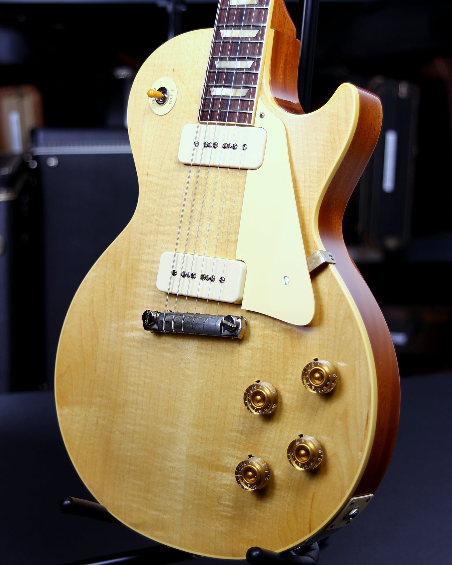 2021 Gibson Custom Shop 1954 Les Paul '54 Made to Measure M2M Natural - Factory Stinger, Light Flametop R4 Goldtop Standard